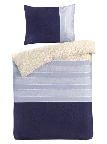 Day Dream Beddengoedset "Valencia" donkerblauw/crème/lichtblauw