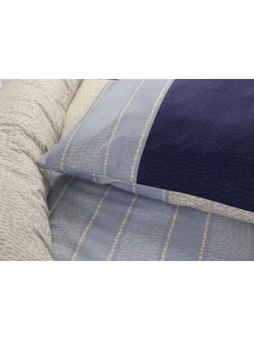 Day Dream Beddengoedset "Valencia" donkerblauw/crème/lichtblauw