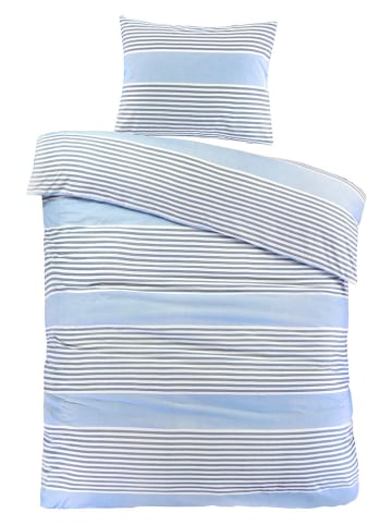 Day Dream Beddengoedset "Davos" grijs/lichtblauw