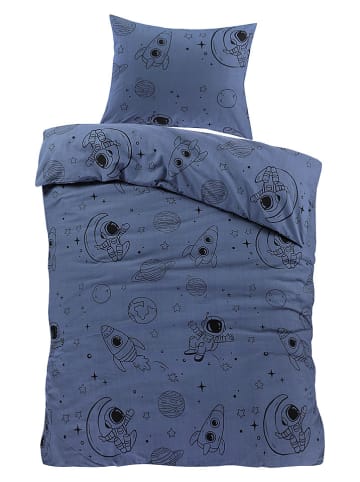 Day Dream Beddengoedset "Cosmos" donkerblauw
