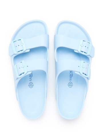 SABOKETS Pantoletten in Hellblau