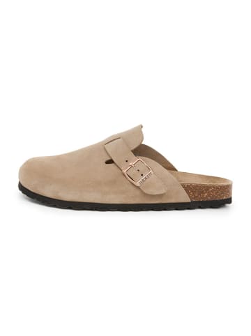 SABOKETS Leder-Clogs in Beige