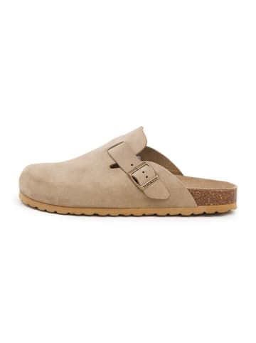 SABOKETS Leder-Clogs in Beige