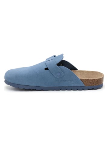 SABOKETS Leder-Clogs in Blau