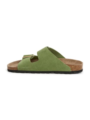 SABOKETS Leren slippers groen