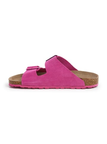 SABOKETS Leder-Pantoletten in Pink