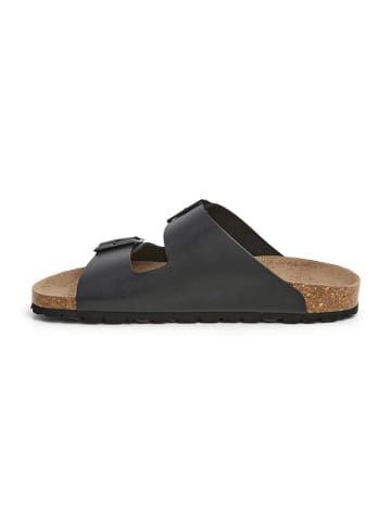 SABOKETS Leren slippers zwart