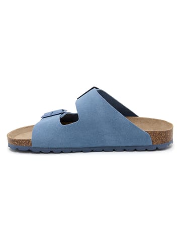 SABOKETS Leren slippers blauw