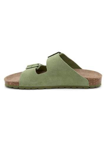 SABOKETS Leren slippers groen