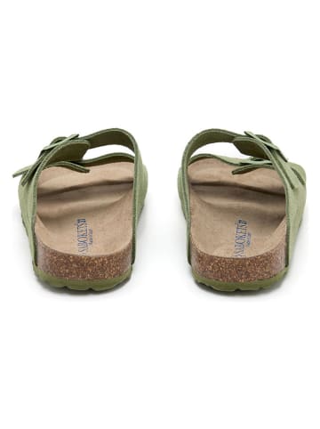 SABOKETS Leren slippers groen