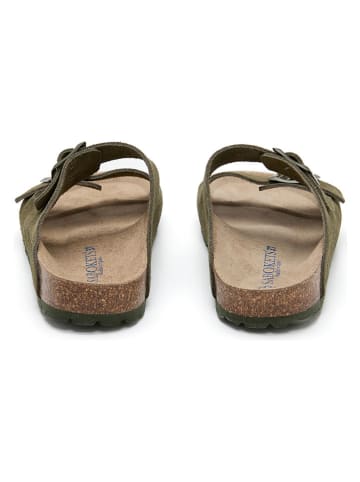 SABOKETS Leren slippers groen