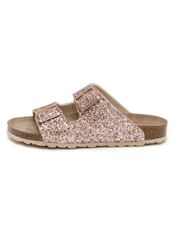 SABOKETS Pantoletten in Gold/ Rosa