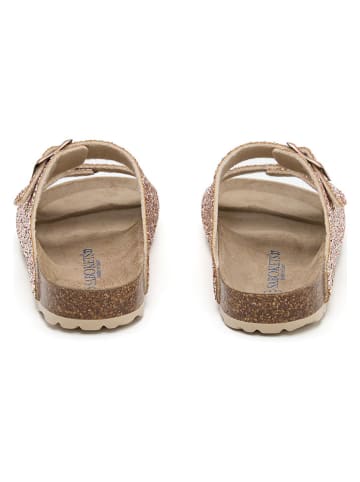 SABOKETS Slippers goudkleurig/lichtroze