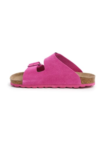 SABOKETS Leren slippers roze
