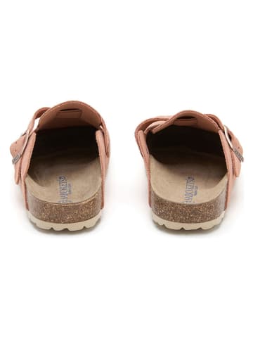 SABOKETS Leren clogs lichtroze