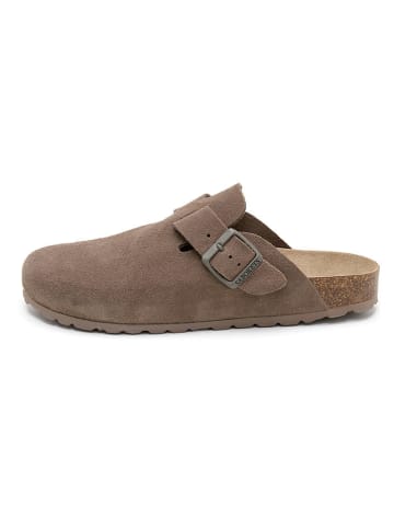 SABOKETS Skórzane chodaki w kolorze brązowym