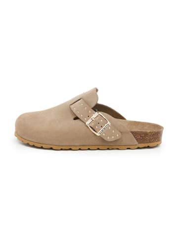 SABOKETS Leder-Clogs in Beige