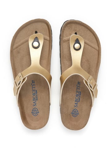 SABOKETS Japonki w kolorze złotym