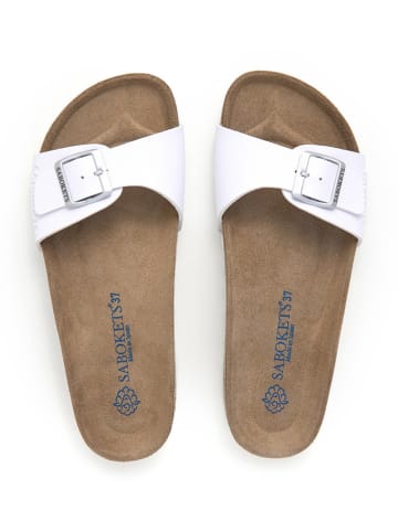 SABOKETS Pantoletten in Weiß