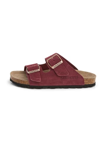SABOKETS Leren slippers rood