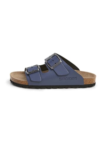 SABOKETS Leren slippers blauw