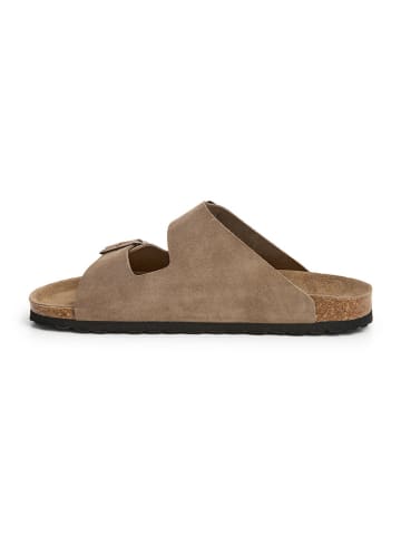 SABOKETS Skórzane klapki w kolorze jasnobrązowym