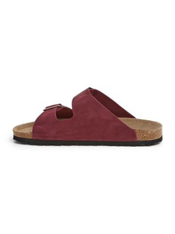 SABOKETS Leder-Pantoletten in Rot