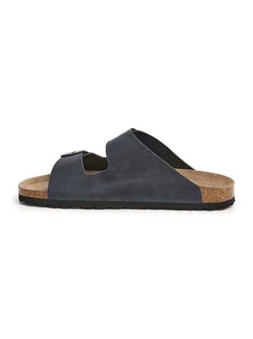 SABOKETS Leren slippers donkerblauw