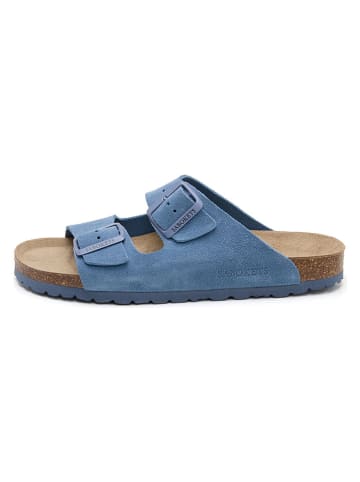 SABOKETS Leren slippers blauw