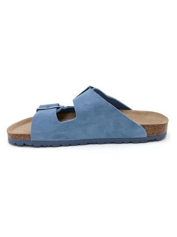 SABOKETS Leren slippers blauw
