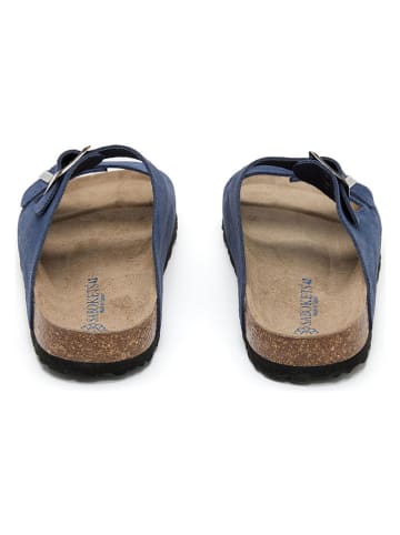 SABOKETS Skórzane klapki w kolorze granatowym