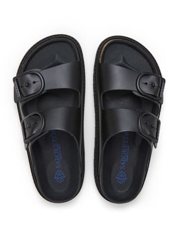 SABOKETS Pantoletten in Schwarz