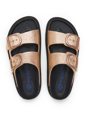 SABOKETS Pantoletten in Rosa/ Gold