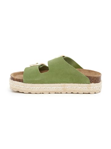 SABOKETS Leren slippers groen