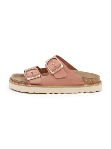 SABOKETS Skórzane klapki w kolorze jasnoróżowym