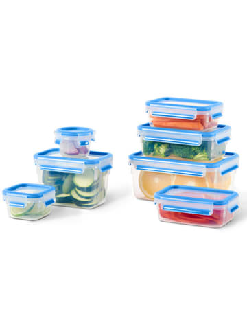 Emsa 7er-Set: Frischhaltedosen "Clip & Close" in Blau