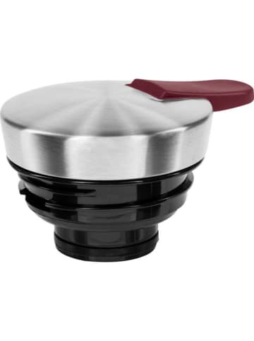 Emsa Isolierkanne "Soft Grip" in Silber/ Bordeaux - 1,5 l