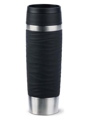 Emsa Thermobecher "Travel Mug Waves" in Schwarz - 500 ml