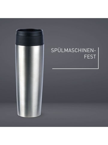 Emsa Thermobecher "Travel Mug Classic" in Silber/ Schwarz - 500 ml