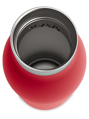 Emsa Trinkflasche "Bludrop" in Silber/Dunkelrot - 700 ml