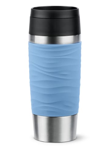 Emsa Thermobecher "Travel Mug Waves" in Hellblau - 360 ml