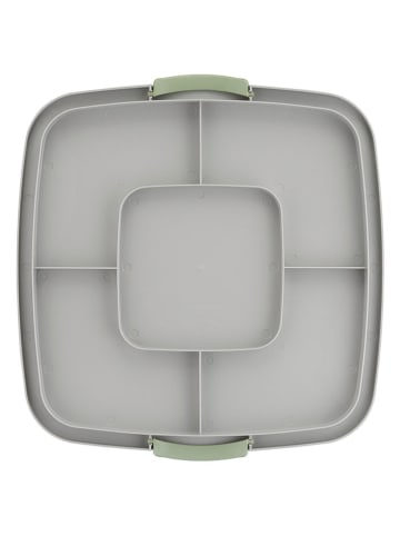 Emsa Kuchenaufbewahrungsbox "Prep & Bake" in Grau/ Grün - (B)37 x (H)33 cm