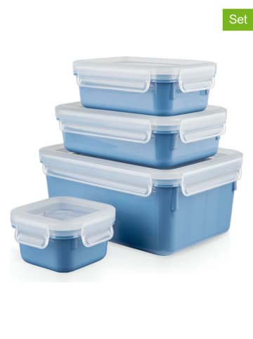 Emsa 4er-Set: Frischhaltedose "Clip & Go" in Blau