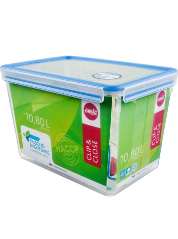 Emsa Frischhaltedose "Clip & Close" in Blau - 10,8 l