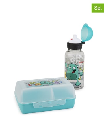 Emsa 2tlg. Set: Trinkflasche & Brotdose in Türkis