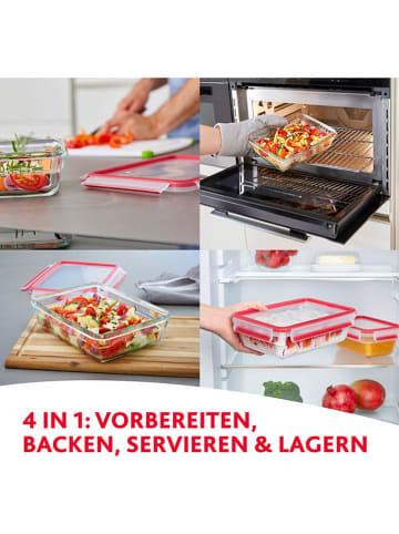 Emsa Frischhaltedose "Clip & Close" in Rot - 2 l