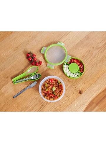 Emsa 2er-Set: Besteckset "Clip & Go" in Grün - (H)19 cm