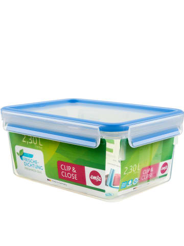 Emsa Frischhaltedose "Clip & Close" in Blau - 2,3 l