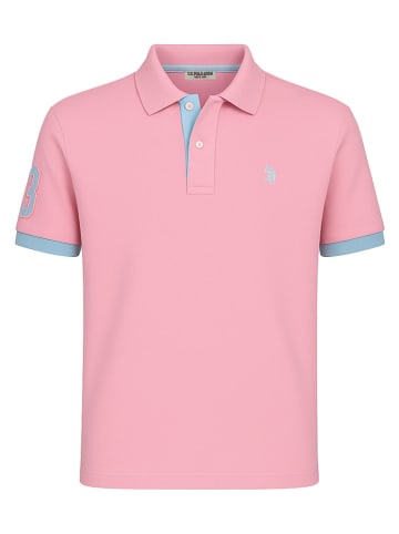 U.S. Polo Assn. Men poloshirt roze lichtroze