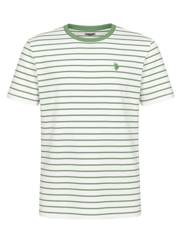 U.S. Polo Assn. Koszulka w kolorze zielono-białym